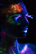 © chettythomas - Sensual woman in fluorescent paint makeup