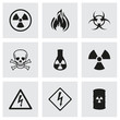 Vector danger icons set