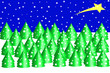 Las w Boże Narodzenie - ilustracja