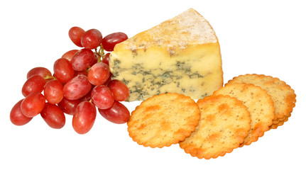 Wall Mural - Red Grapes And Blue Stilton Cheese