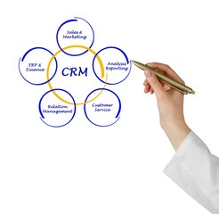 Wall Mural - CRM diagram