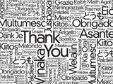 Thank You Word Cloud background in vector format