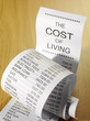 The financial cost of living on a paper printout