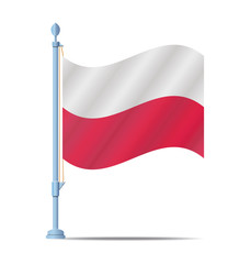 Wall Mural - Poland flag vector