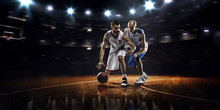 Two Basketball Players In Action