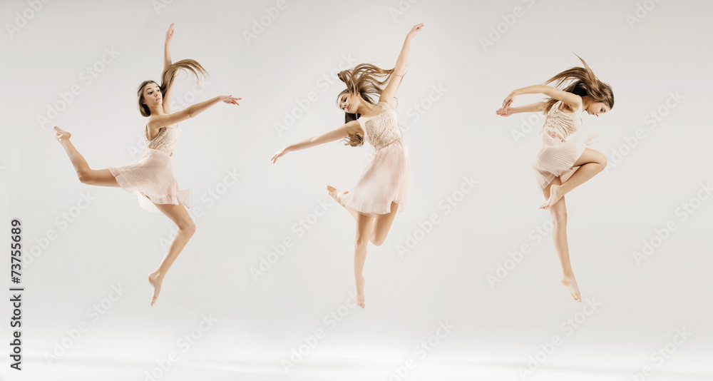 Multiple picture of the ballet dancer - obrazy, fototapety, plakaty 
