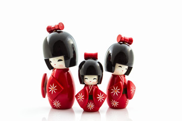 Japanese kokeshi dolls.