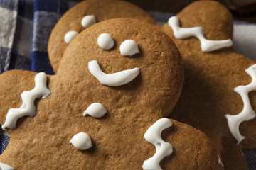 Sticker - Homemade Decorated Gingerbread Men Cookies