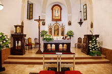 Catholic Church Interior In Piedmont (Moncucco, Santo Stefano Be