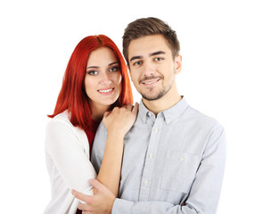 Poster - Loving couple isolated on white