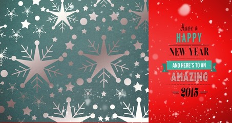 Poster - Composite image of snow falling