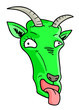 Green mask goat