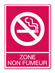 Sticker - Panneau zone non fumeur.