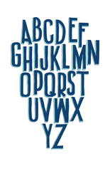 Wall Mural - Typographic compositions. Letters of the alphabet written with a