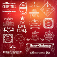 Christmas Vintage Label Set
