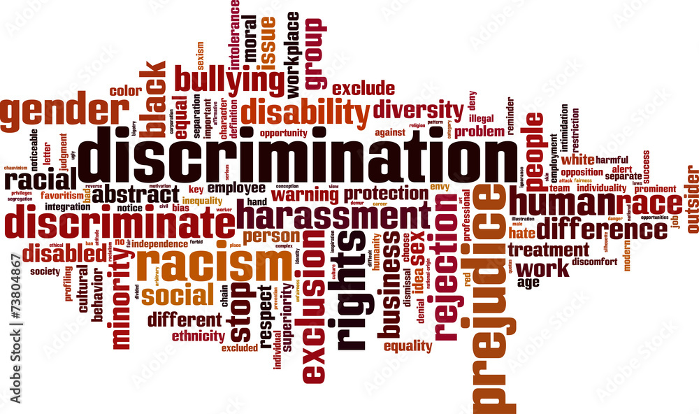 Discrimination word cloud concept. Vector illustration Stock Vector | Adobe Stock