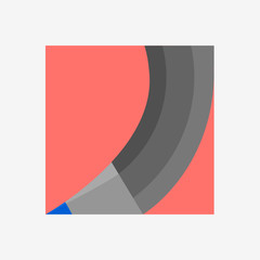 Canvas Print - stylish simple design in shape pencil