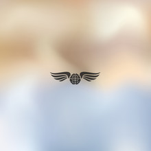 Brain Icon On Blurred Background