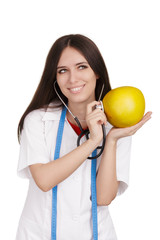 Nutritionist Doctor Checking a Pomelo Fruit