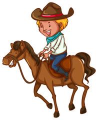 Sticker - A young cowboy