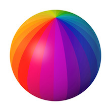 Colorful Sphere On White Background.