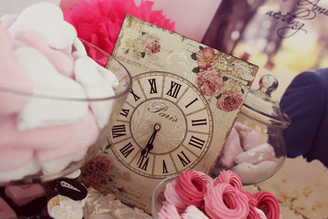 wedding decoration table clock retro paris arrangement time