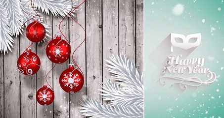 Poster - Composite image of snow falling