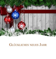 Poster - Composite image of christmas greeting in german