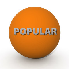 Popular circular icon on white background