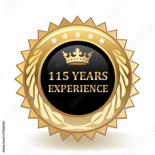 Poster Hundred And Fifteen Years Experience Badge