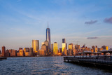 Fototapeta Miasto - Manhattan Skyline from Jersey at twilight, New York City