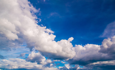 Canvas Print - blue sky with cloud closeup