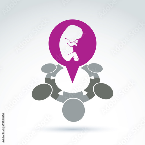 Fotografia, Obraz Society and organizations taking care about new born children an