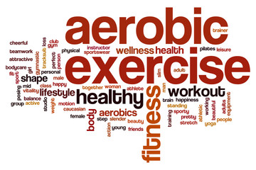 Wall Mural - Aerobic exercise word cloud