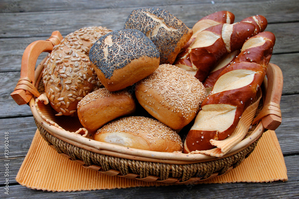 Brötchenkorb Stock Photo