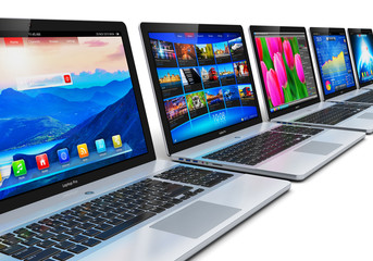 Poster - Row of laptops
