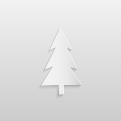 Sticker - Paper Christmas Tree Illustration