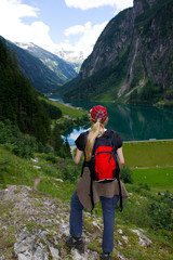 Canvas Print - Stillup Speichersee - Zillertal - Alpen