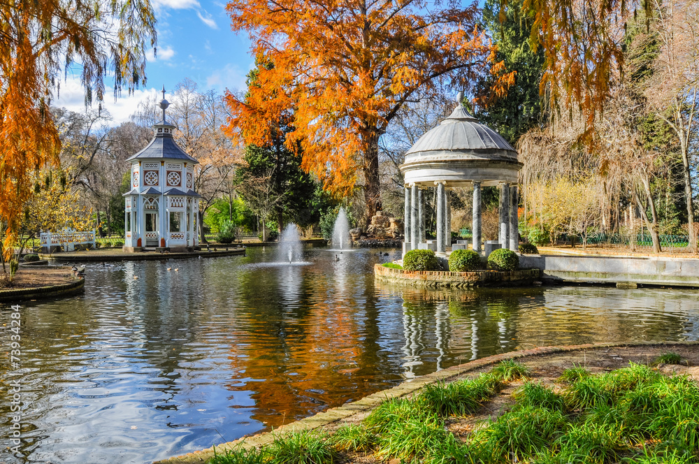 Obraz na płótnie Chinescos pond, Prince's garden, Aranjuez (Madrid) w salonie