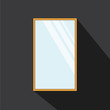 Vector of mirror with long shadow style