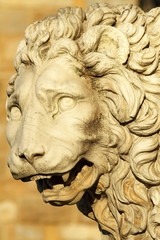 Wall Mural - Medici Lion ,sculpture by  Flaminio Vacca , Loggia dei Lanzi