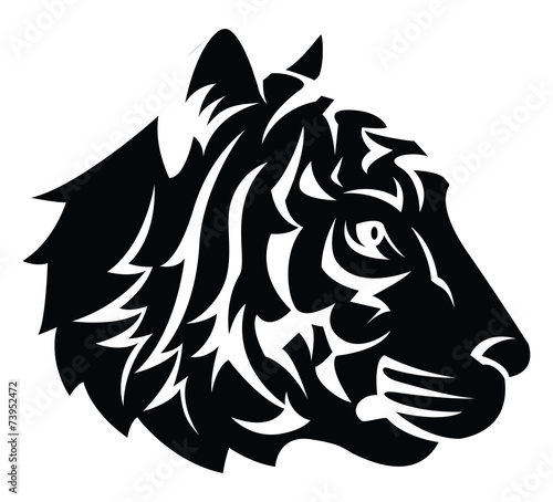 Naklejka na szybę Tiger Head Tattoo