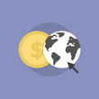 Web money flat icon illustration