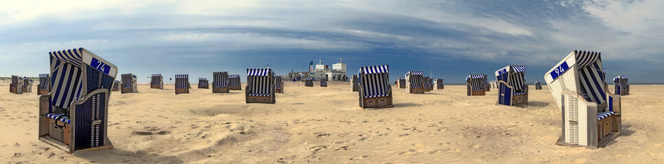 Fototapete - Panorama am Strand