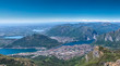 city of lecco from mountain
