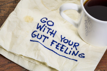 Wall Mural - go with your gut feeling