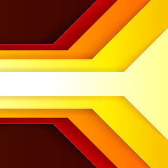 Fototapete - Abstract red, orange and yellow paper triangle shapes background