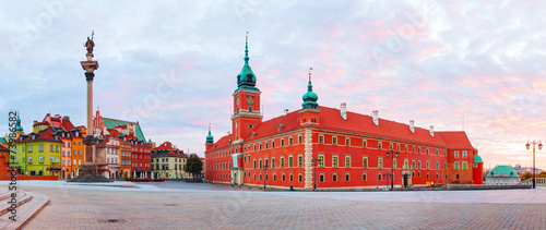 Naklejka samoprzylepna Panorama zamku zamkowego w warszawie, polska