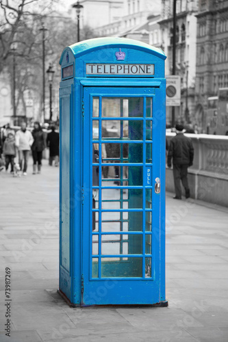 Obraz w ramie Telephone booth in London