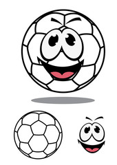 Wall Mural - Happy soccer or football ball character